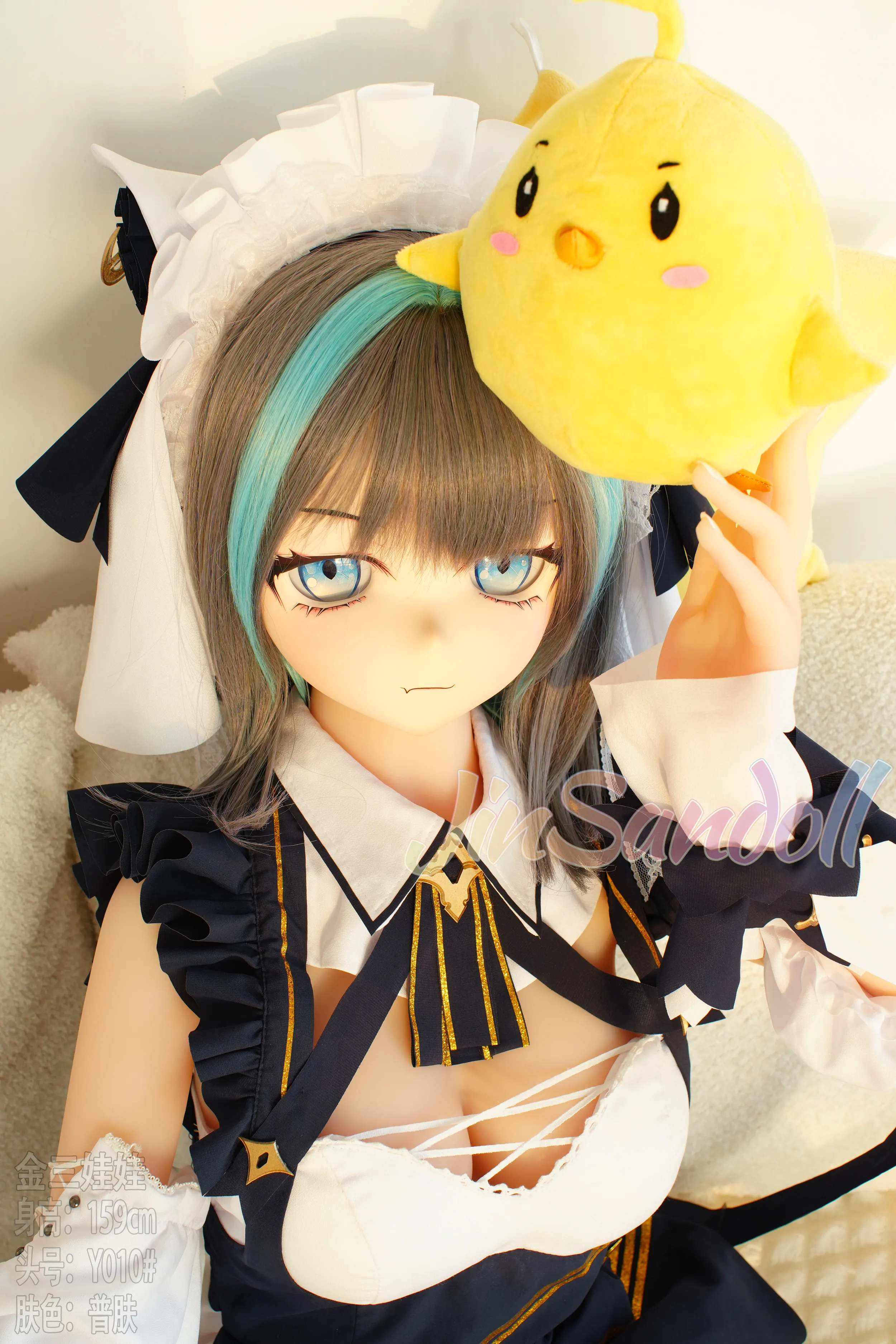 159cm (5ft3) H-Cup Poupée d'amour réaliste style anime Tête en PVC + corps en S-TPE Poupée sexuelle Tête #Y010